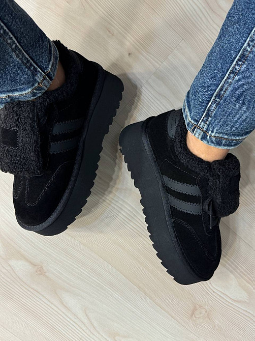 Ботинки женские Hengji 009-1 угги замшевые на меху черные, 37, 23,5 см Киев - изображение 16