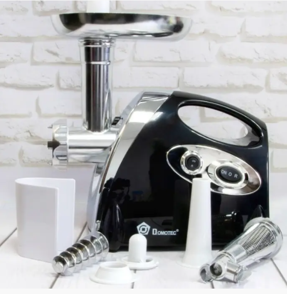 Мясорубка DOMOTEC MS-2019 2800Вт с реверсом, насадкой для томатов, кеббе, колбас, 3 решетки, соковыжималка Одесса - изображение 2
