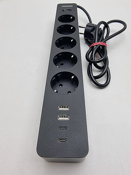 Мережевий подовжувач 5-в-1: 5 розетки + 2 USB-A + 2 USB-C Ntonpower GPC-5A2U2C-EU 1.5м Луцьк - фото 3