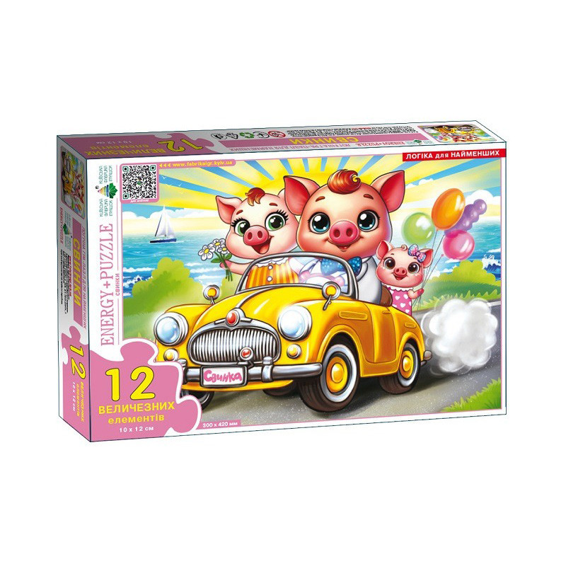 Дитяча гра-пазл "Свинки" Енергія Плюс 188403, 12 елементів Вінниця - фото 1