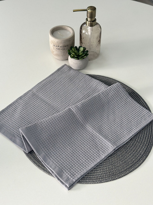 Вафельний рушник Ideal Textile 40х60 см 240 г/м2 (56860817) Сірий Чернівці - фото 1