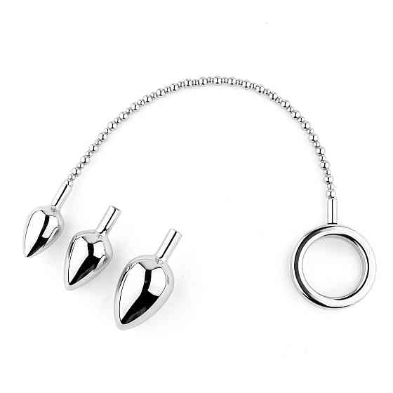 Анальна пробка зі змінними елементами - Jewellery Metal Anal Plug No. 4 Sex Aura Київ