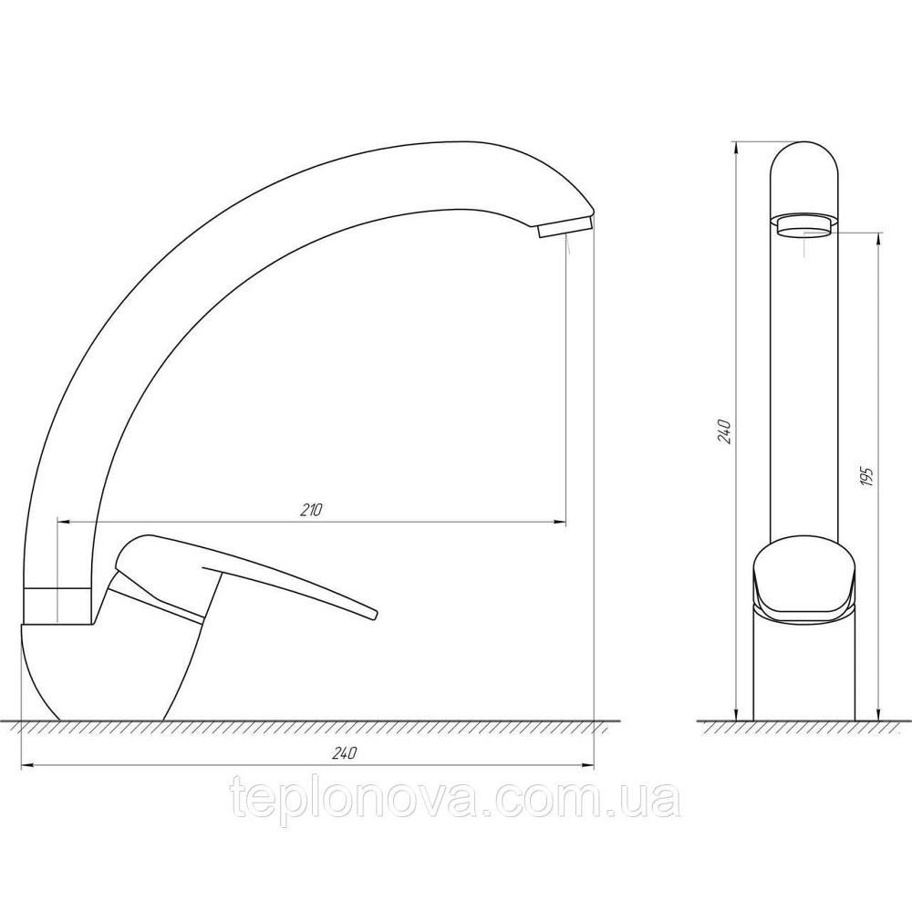 Смеситель для кухни Globus Lux Koln GLK-0103S Черновцы - изображение 4