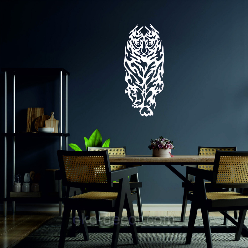 Настінний декор Панно «Тигр» Декор на стіну 90*40 см, Білий Київ - фото 4