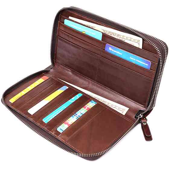 Мужской клатч из натуральной кожи Коричневый (Vintage) Киев