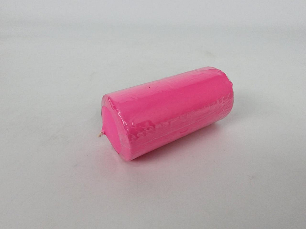 Цветная Цилиндр парафиновая свеча (50/100) РОЗОВАЯ крашеная  внутри белая (1 шт) Харьков - изображение 2