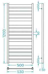 Полотенцесушитель водяной Mario Санти 1200х530/500 Киев