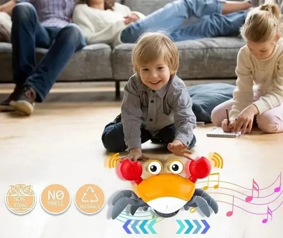 Детская интерактивная игрушка Танцующий краб со звуковыми и световыми эффектами Коломыя