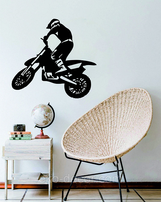 Декоративное настенное Панно «Мотоцыкл» Декор на стену 90*84 см, Черный Киев - изображение 5