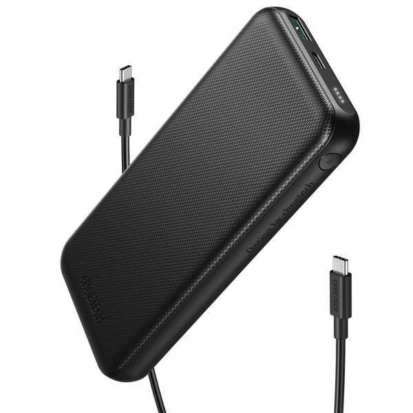 УМБ Choetech 10000mAh, 18W PD QC3.0, USB-C In/out, USB-A Li-pol чорна (B627-V3-CC-BK) Киев - изображение 4
