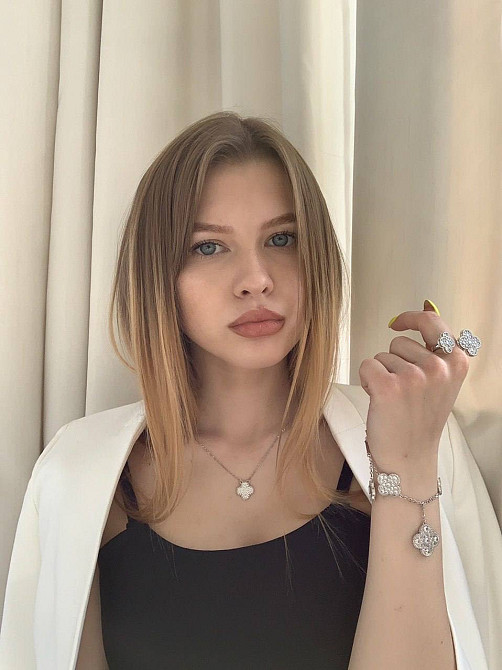 Подвеска Van Cleef цирконы посеребрение / подвеска клевер Одесса - изображение 7