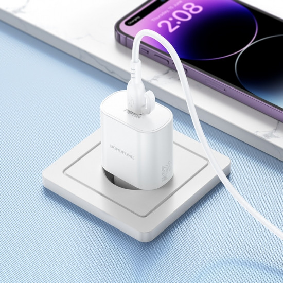 Зарядний пристрій Borofone USB-C блок живлення 25W Power Adapter для Apple/iPad/Samsung Вінниця - фото 2