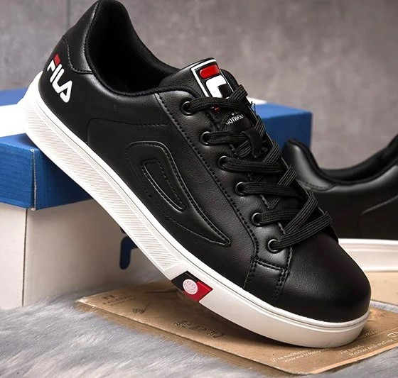 Мужские Кроссовки FILA Черные Белые Кеды Фила Кожаные (размеры: 40,41,42,43,44) Видео Обзор Днепр - изображение 9