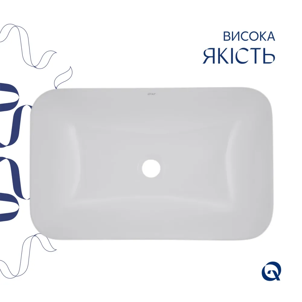 Раковина Qtap Scorpio 615х390х150 White QT1411K491WN Київ - фото 4