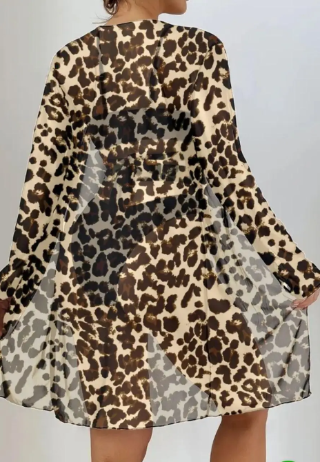 Леопардовий купальник трійка Чорний з принтом S Харків - фото 2