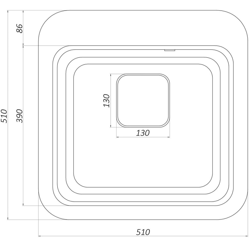 Гранитная мойка Globus Lux BARBORA миндаль 510х510мм-А0008 Киев - изображение 6