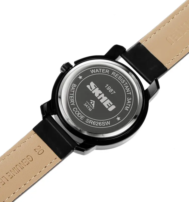 Класичний наручний чоловічий годинник Skmei 1987 Чорний з синім Вінниця - фото 9