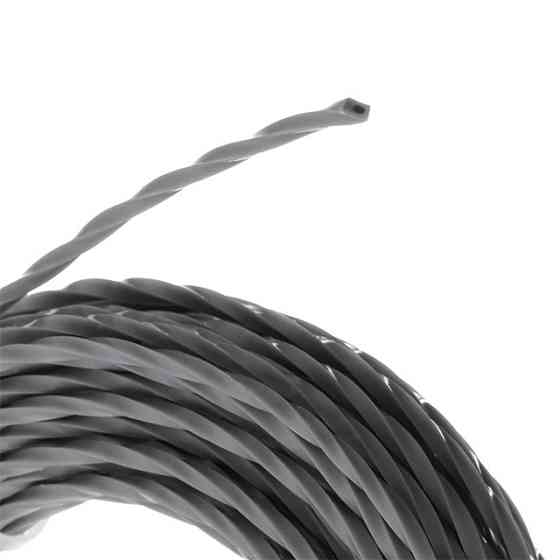 Лiска для тримера "квадрат" кручена армована, 1.6 мм x 15 м INTERTOOL DT-2326 Київ