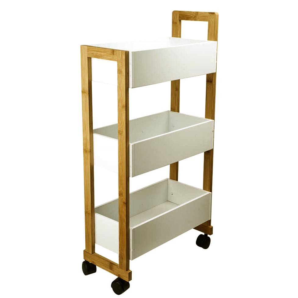 Етажерка для ванної на коліщатах "Крінтер" сієна-зефір Миколаїв - фото 1