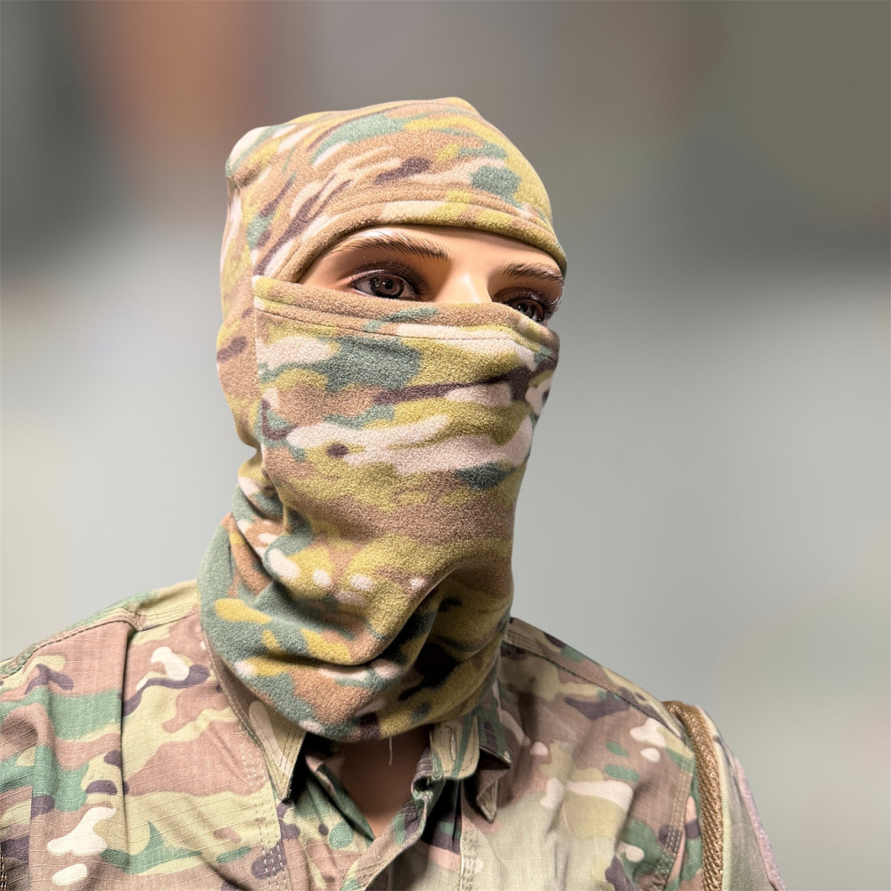 Балаклава-ніндзя флісова, Мультикам, утеплена тактична балаклава, балаклава для військових Київ - фото 1