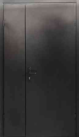 Двері технічні полуторні Метал/Метал, коричневі РАЛ 8019 Київ