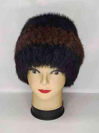 Шапка женская меховая Кубанка Рената Коричневый Харьков