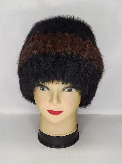 Шапка женская меховая Кубанка Рената Коричневый Харьков - изображение 1