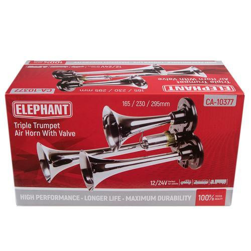 Пневматический сигнал CA-10377 CIKADA Elephant 3-дудки металл 12V/24V Харьков - изображение 5