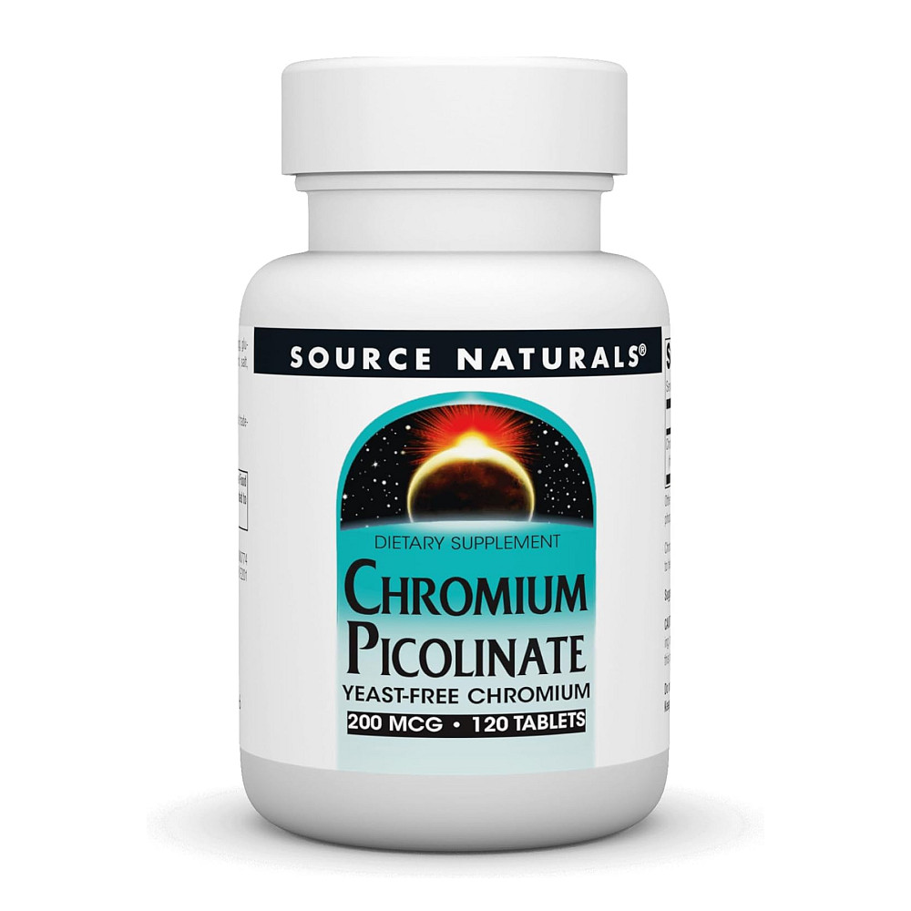 Хром Піколінат Source Naturals Chromium Picolinate 200 mcg Yeast Free - 120 tabs Луцьк - фото 1