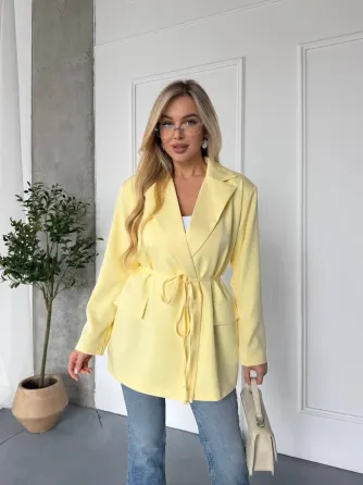 Женский пиджак с поясом - универсальная вещь для базового гардероба Одесса