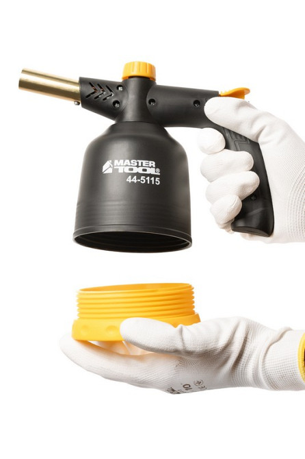 MASTERTOOL Лампа газова паяльна MASTERTOOL п'єзопідпал/обертання 360° Ø 20.2 мм/1300°С 1.7 кВт Коломия - фото 6