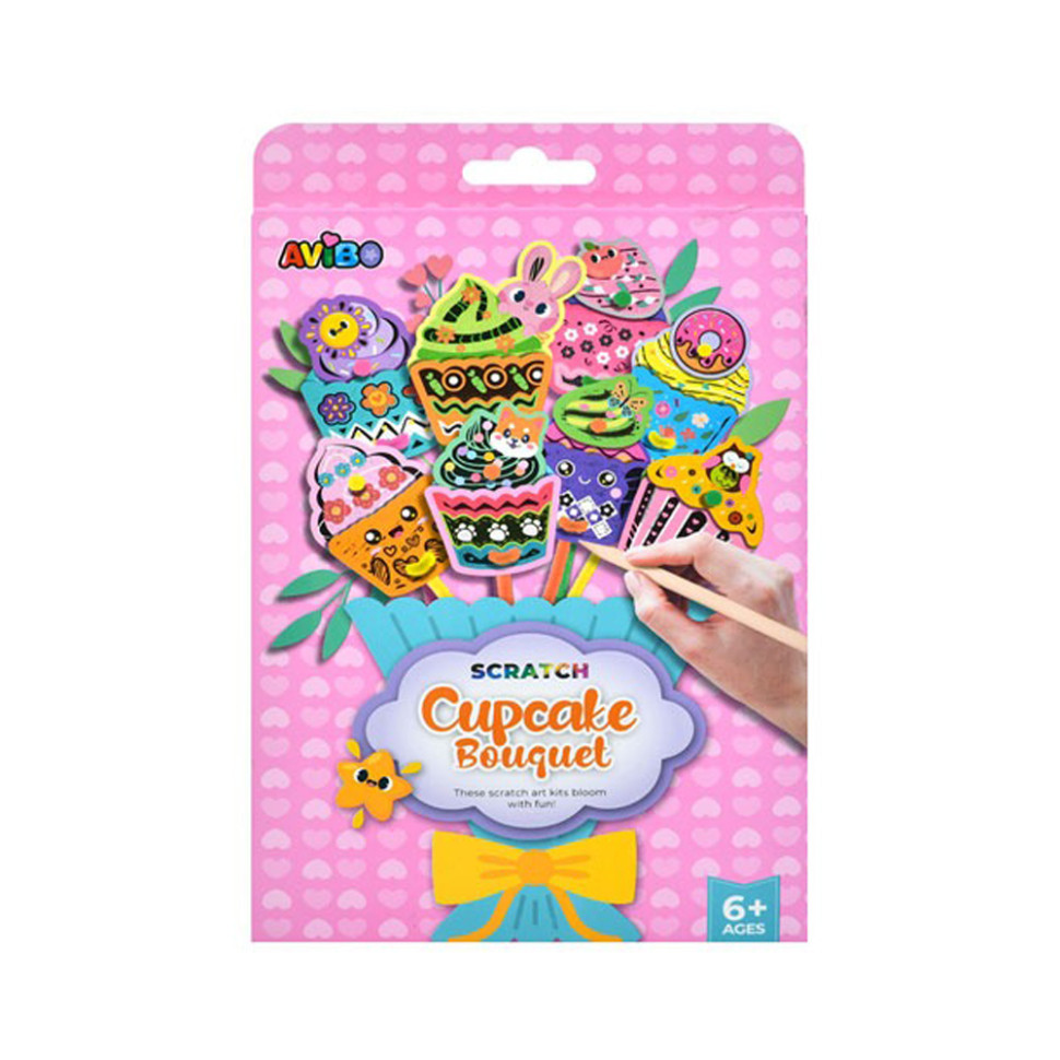 Дитячий набір для творчості "Скретч-арт букет" A1102-3(Pink) Вінниця - фото 1