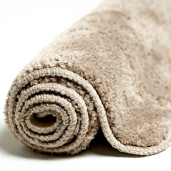 Коврик для ванны и душа Bathlux мягкий тканевой прорезиненный, нескользящий Бежевый Каменец-Подольский