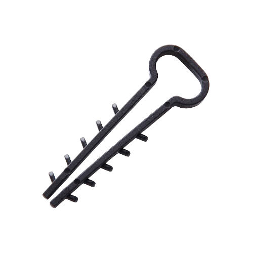 Дюбель-ялинка 10*5мм для плоского кабелю чорний 100шт/уп APRO Житомир - изображение 1