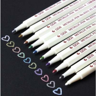 Художній маркер STA Маркер художній Paint STA 6551 1 мм, металік чорний (STA6551-M09) Вінниця - фото 2