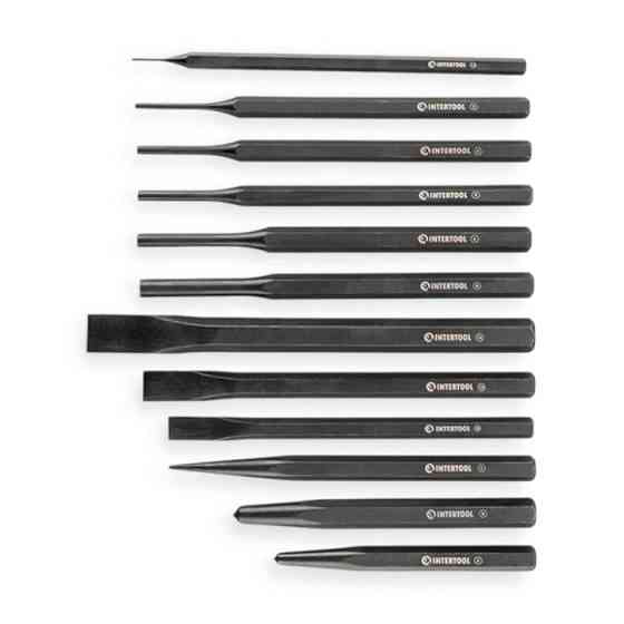 Набір зубил, кернерів, виколоток 12 шт (планшет) Мукачево