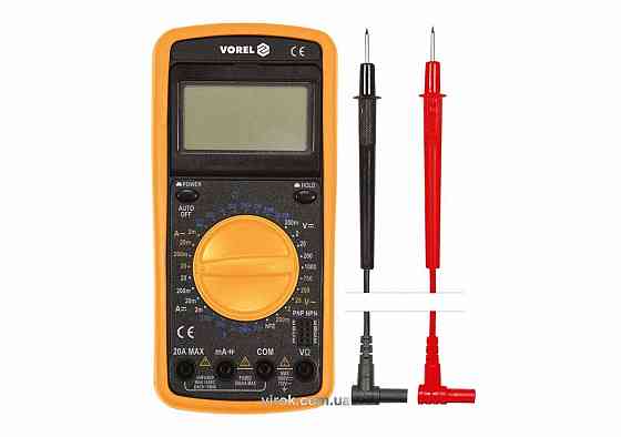 Мультиметр для вимірювання електричних параметрів VOREL : цифровий з LCD-дисплеєм [40] Одеса