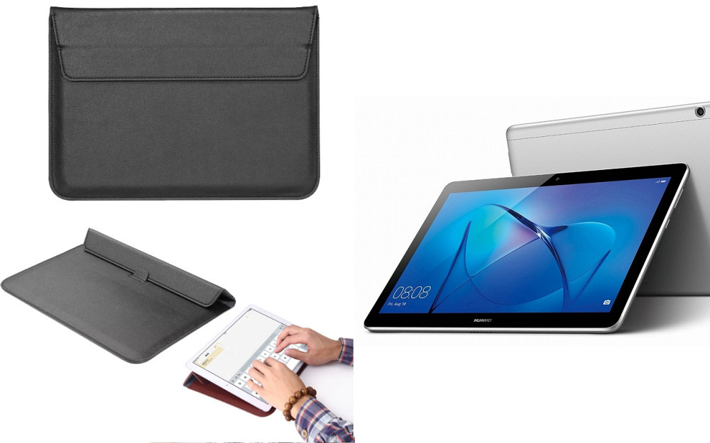 Чохол-конверт VitoCase для Huawei MediaPad M3 10, M3 Lite 10, з функцією підставки для планшета Чорний Київ - фото 1