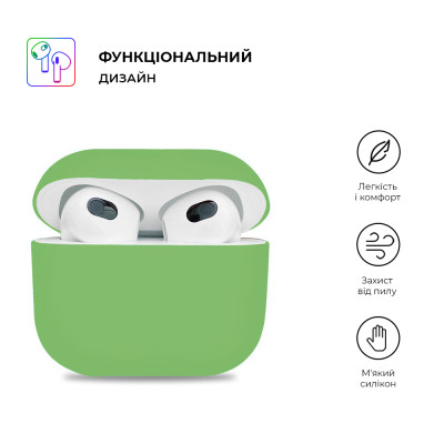 Чохол для навушників Armorstandart Ultrathin Silicone Case для Apple AirPods 3 Spiarmint (ARM60305) Вінниця - фото 2