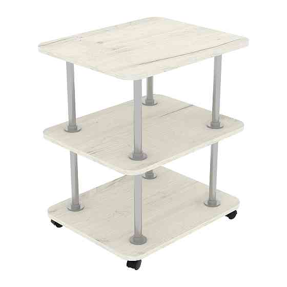 Тумба мобильная ТМ-4, Дуб Крафт Білий, 550/450/700 Львов