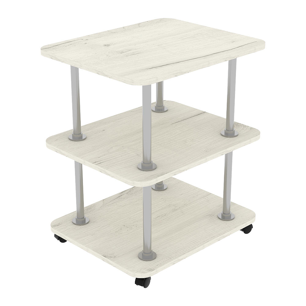 Тумба мобильная ТМ-4, Дуб Крафт Білий, 550/450/700 Львов - изображение 1