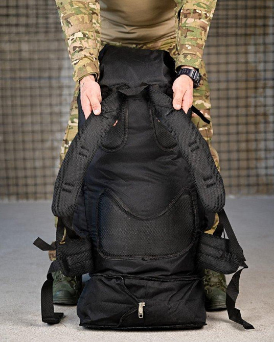 Милитари рюкзак 100л plentsfil черный ПП7953 Одесса - изображение 7