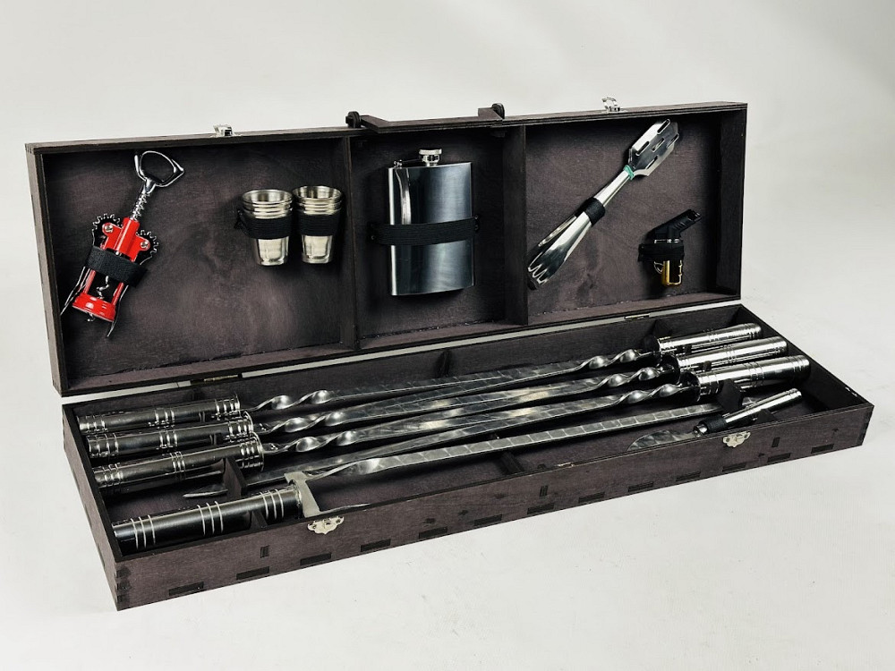 Подарунковий набір шампурів в дерев'яному кейсі (Вуд на 18 предметів) HAPPY DAYS Тернопіль - фото 3