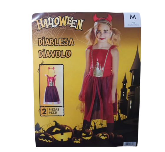 Костюм для Хелловін для дівчинки Дияволиця М червоно-чорний Київ