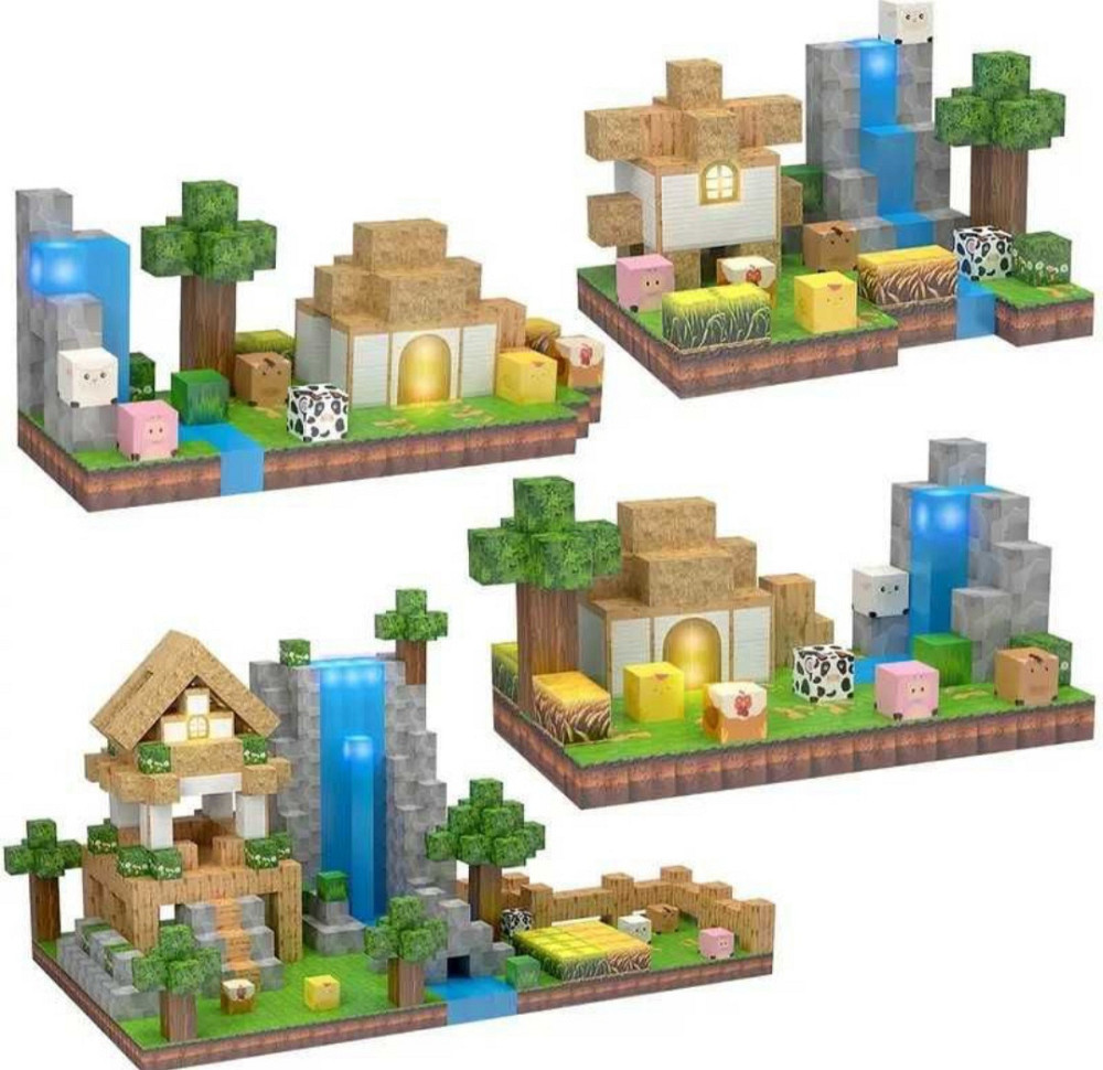 Магнітний конструктор "Ферма Minecraft" 138 деталей | Подарункова коробка | Гра для дітей від 3 років Київ - фото 2