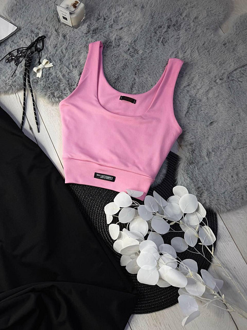 Женский стильный повседневный костюм двойка двунитка и эластичный микродайвинг Розовый, 42/44 Одесса - изображение 4