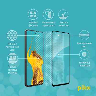 Стекло защитное Piko Full Glue Realme C75 Black (1283126608162) Винница