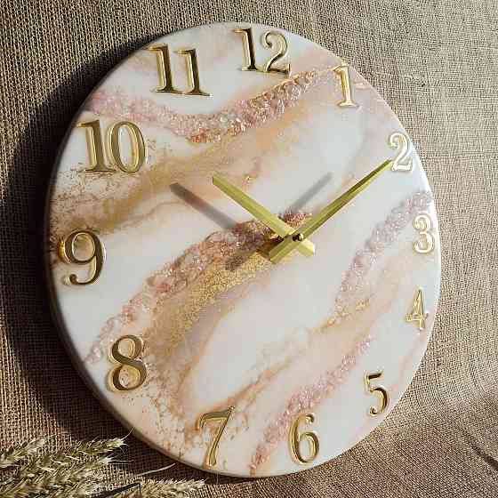 Часы настенные 40 см из эпоксидной смолы ручной работы Днепр