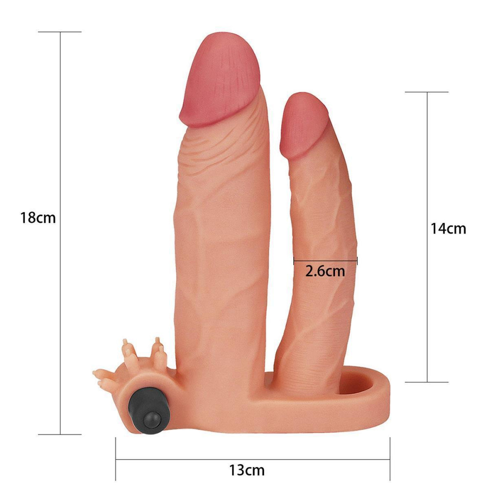 Насадка на член Add 1 Vibrating Double Penis Sleeve Sex Aura Киев - изображение 7