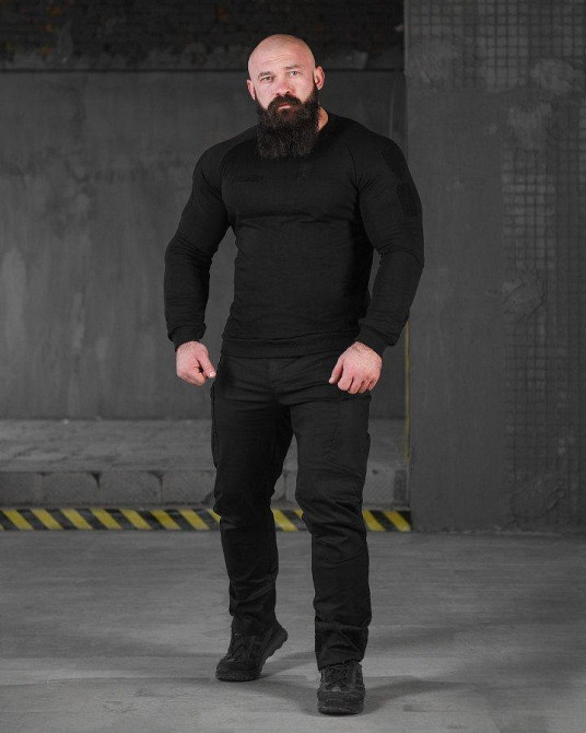 Весенний комплект полиция black ВТ5047 Одесса - изображение 1